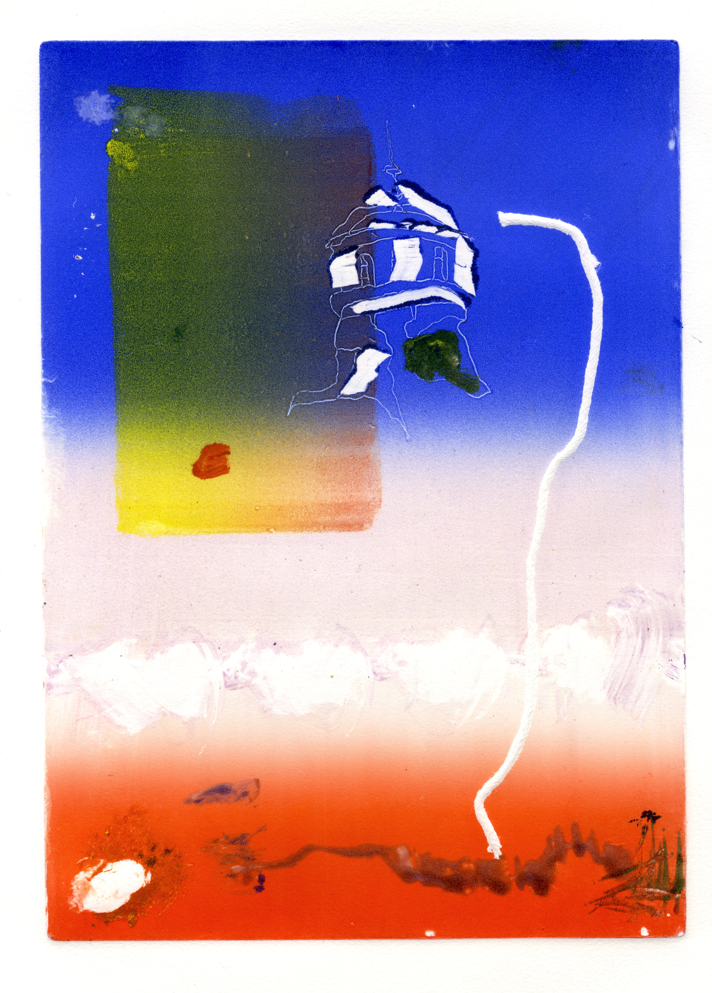 lan yn yr awyr, monotype on paper 2026