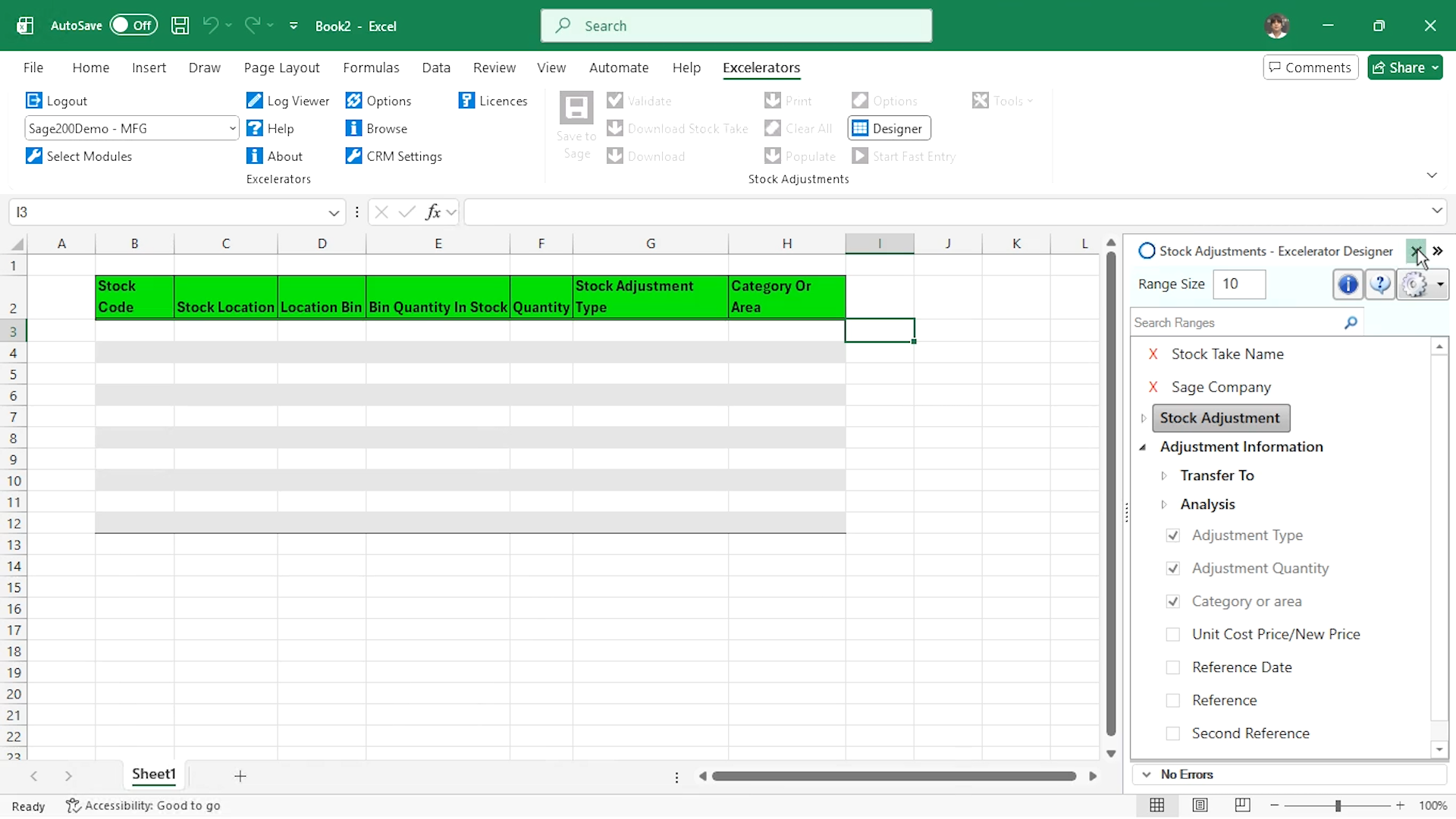 designing the template