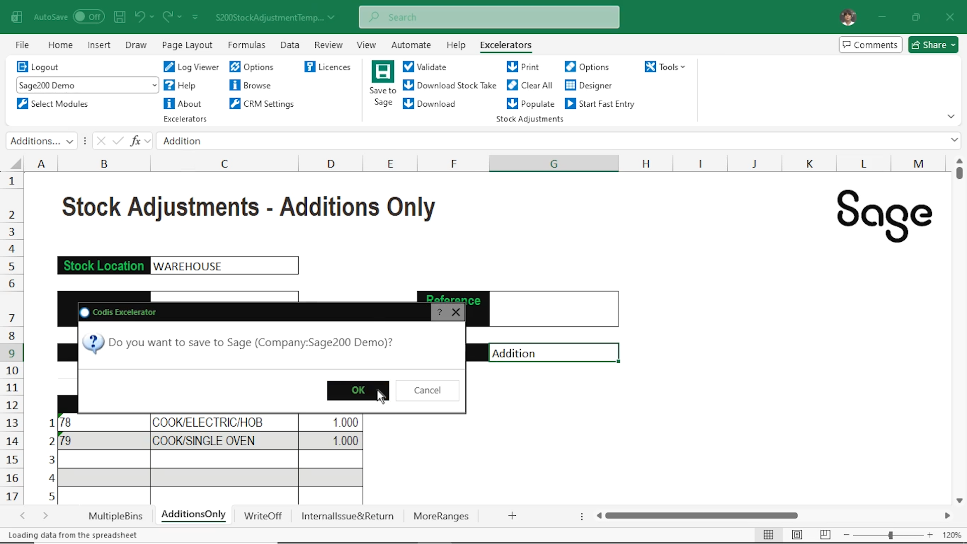 validating the adjustments