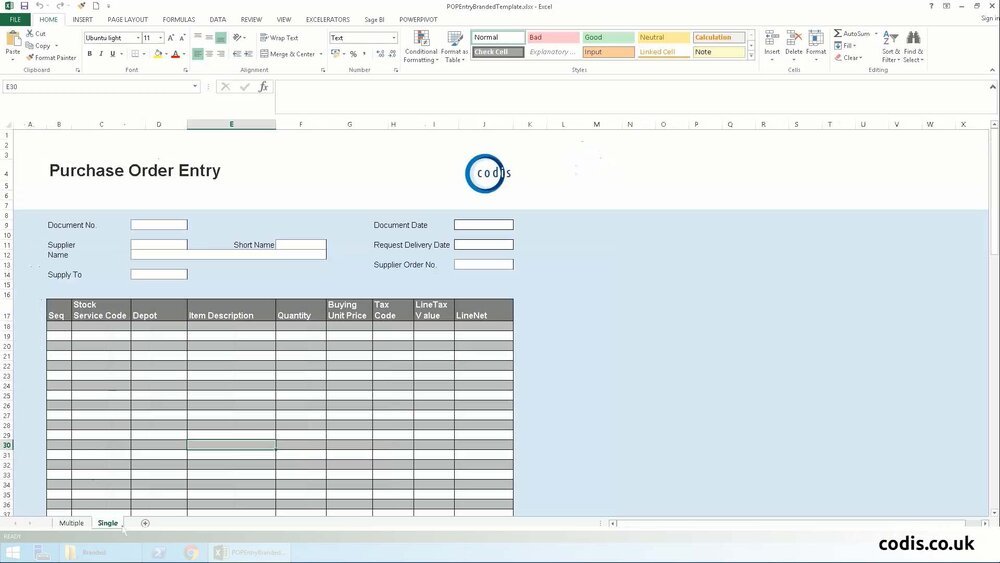 purchase order template
