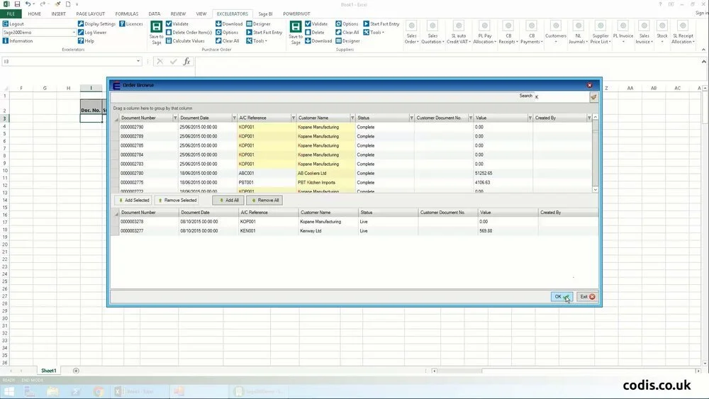 downloading the suppliers