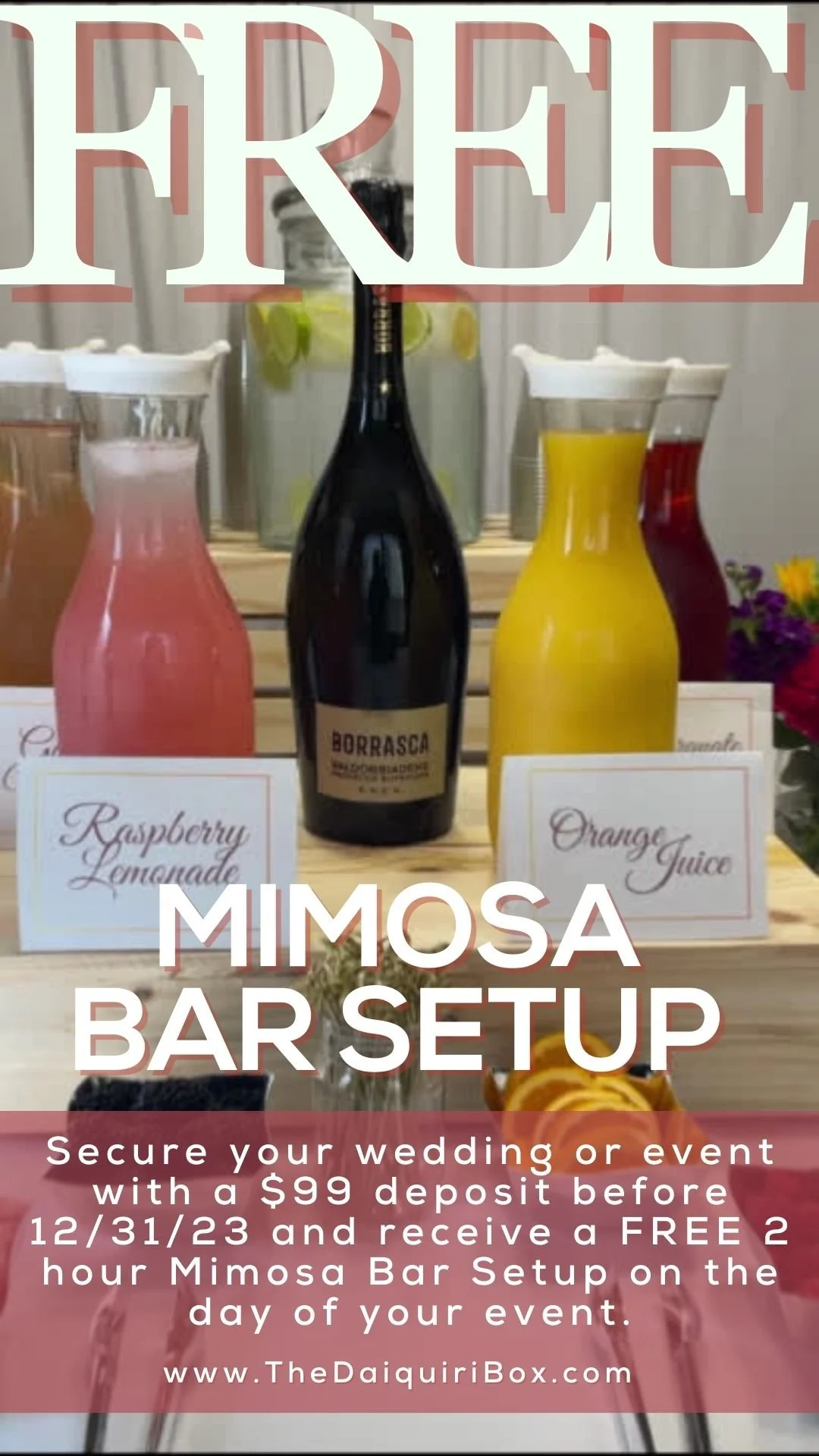 Unlock Your Free Mimosa Bar Setup!🌟