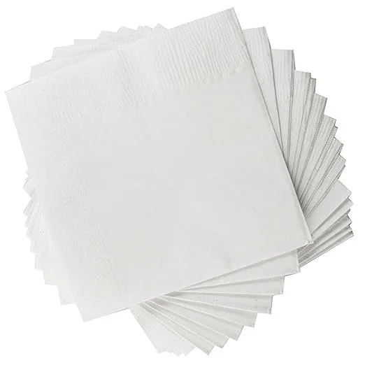1 Ply White Cocktail Napkins
