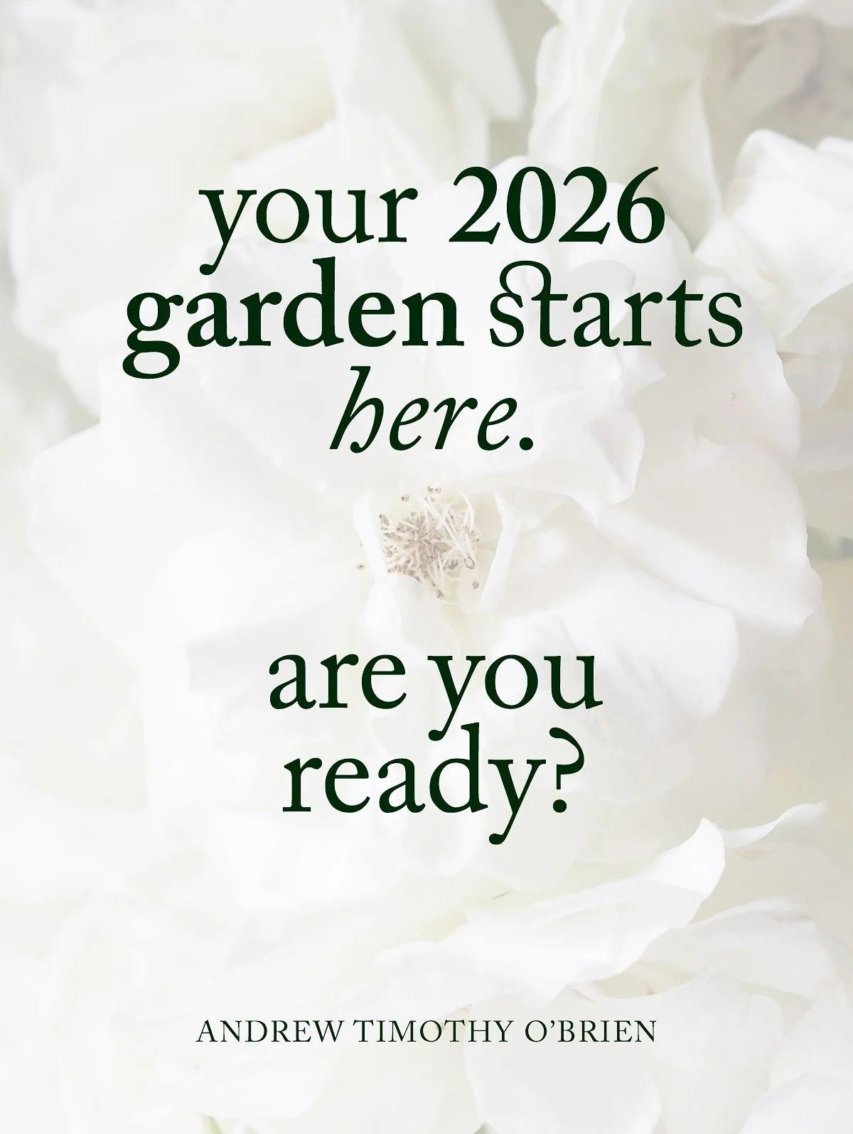 Your 2026 garden starts here. Are you ready? I&rsquo;m starting on mine with winter dreaming.

Some days, I&rsquo;m dreaming of the plants I want to grow. Some days, it&rsquo;s all about the features (I&rsquo;m still hankering after a path of old, re