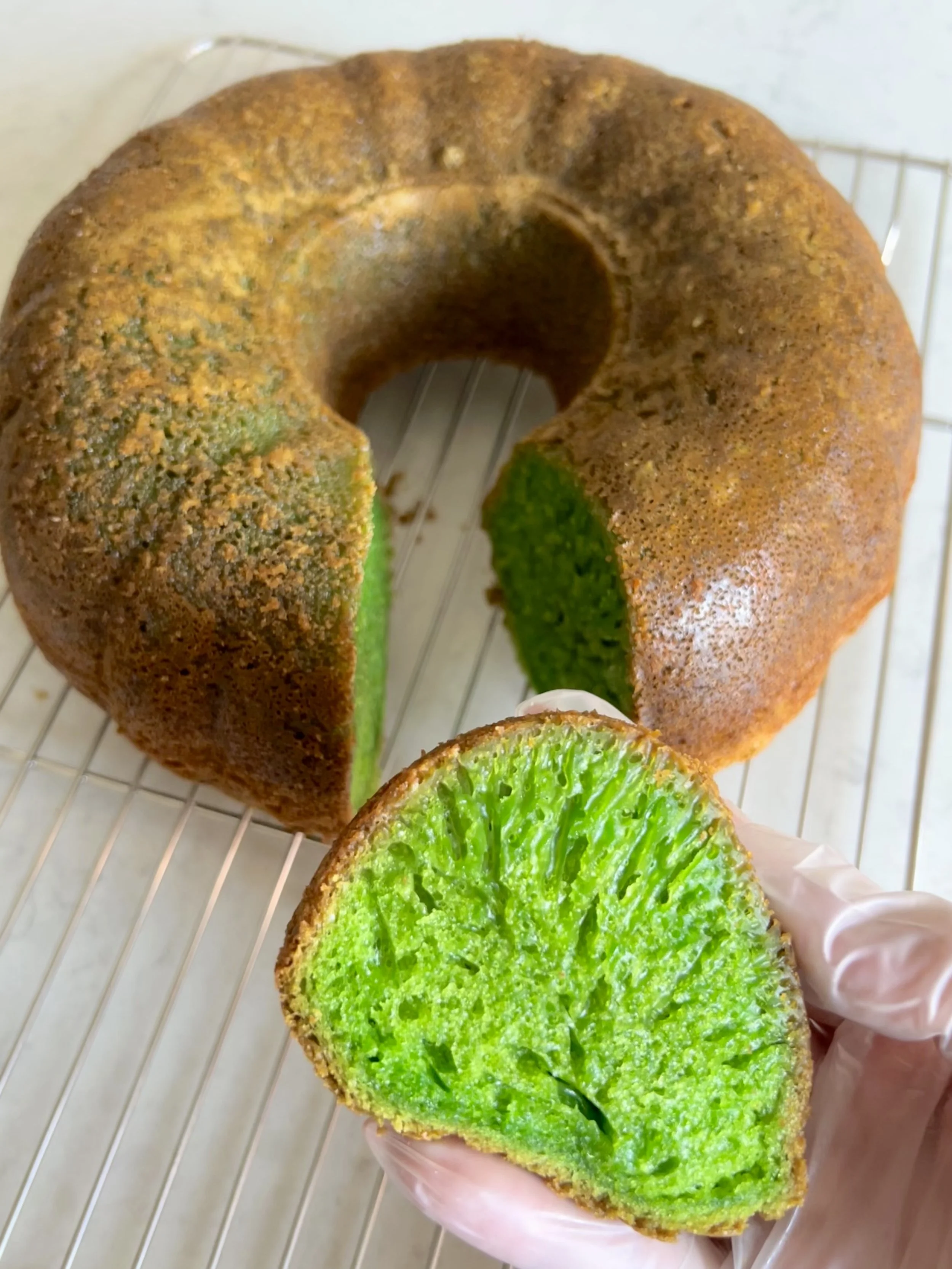 Bánh Bò Nướng (Vietnamese honeycomb cake)