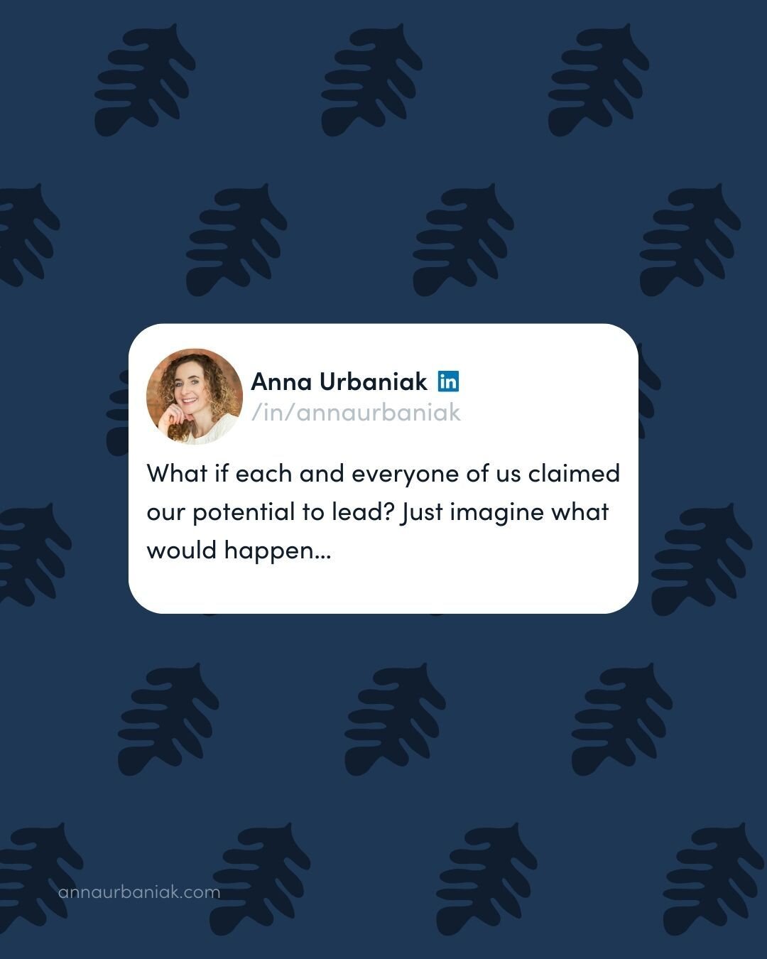 What if each and every one of us claimed our potential to lead? Just imagine what would happen&hellip;

I deeply believe that collectively we all have all that we need to solve the problems of today and those of tomorrow. 

🫵 You are here for a reas
