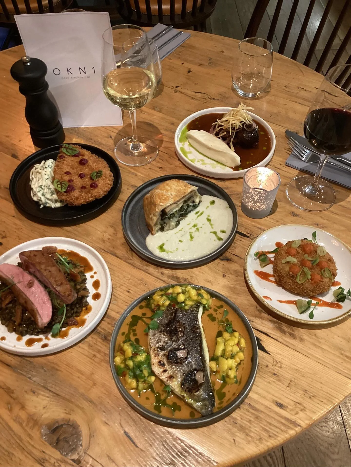 Small Plates available THIS WEEK ONLY!

Here&rsquo;s a taste of what&rsquo;s on the menu:
🐟 Charred jerk marinated sea bream
🍗 Braised beef cheek
🥗 Chickpea &amp; roasted vegetable salad
🍖 Guinea fowl schnitzel
🍟 Mini OKN1 fish &amp; chips
🥔 Po