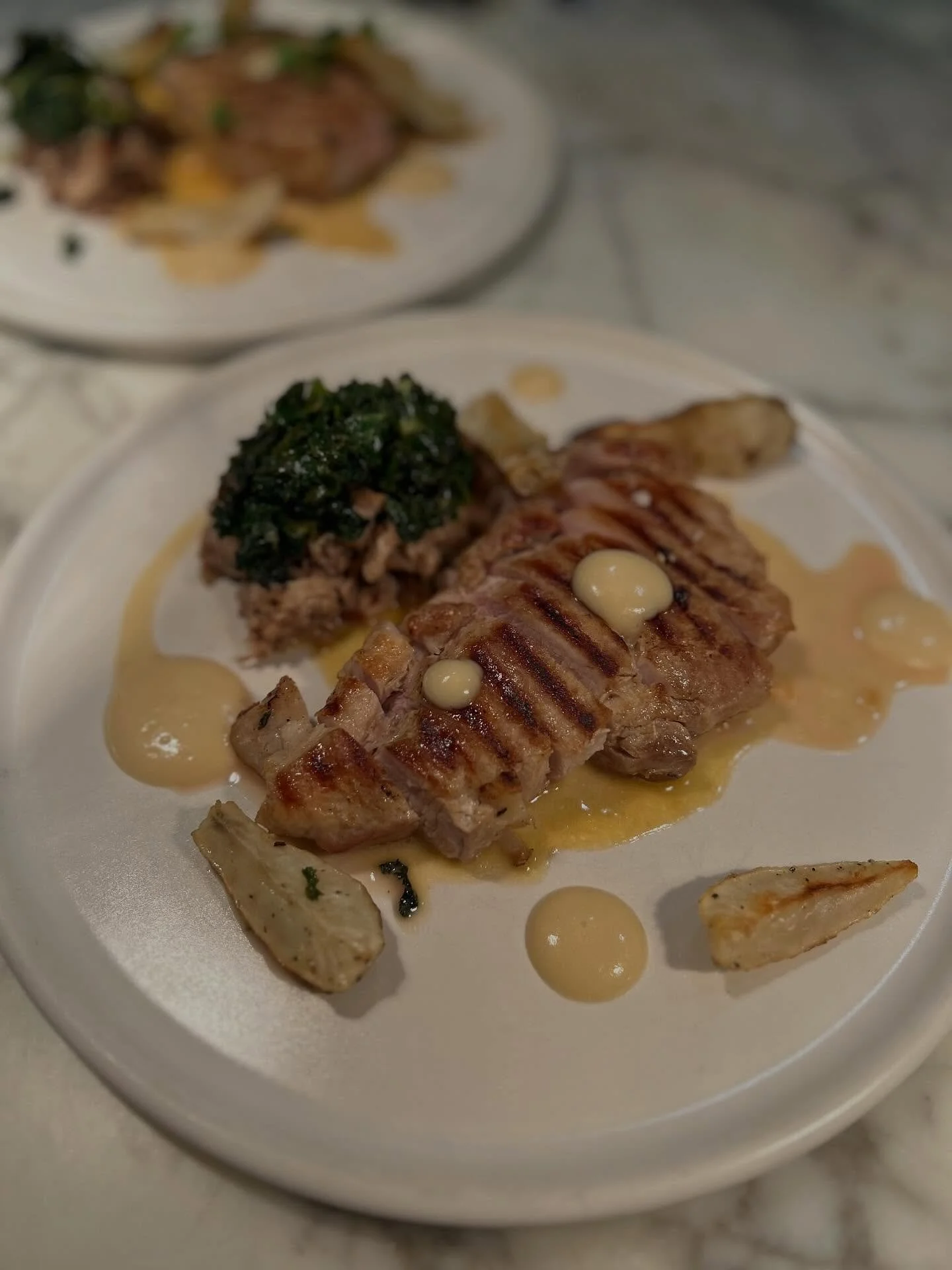 Come to OKN1 this November to taste our Pork Loin on our dinner menu🍽️

Thursday &amp; Friday, 6pm &ndash; 10pm (last order 8:30pm).

Available until 21 November

Book your table at OKN1 now🔗

#okn1 #okn1restaurantandchefschool #hoxton #hackney