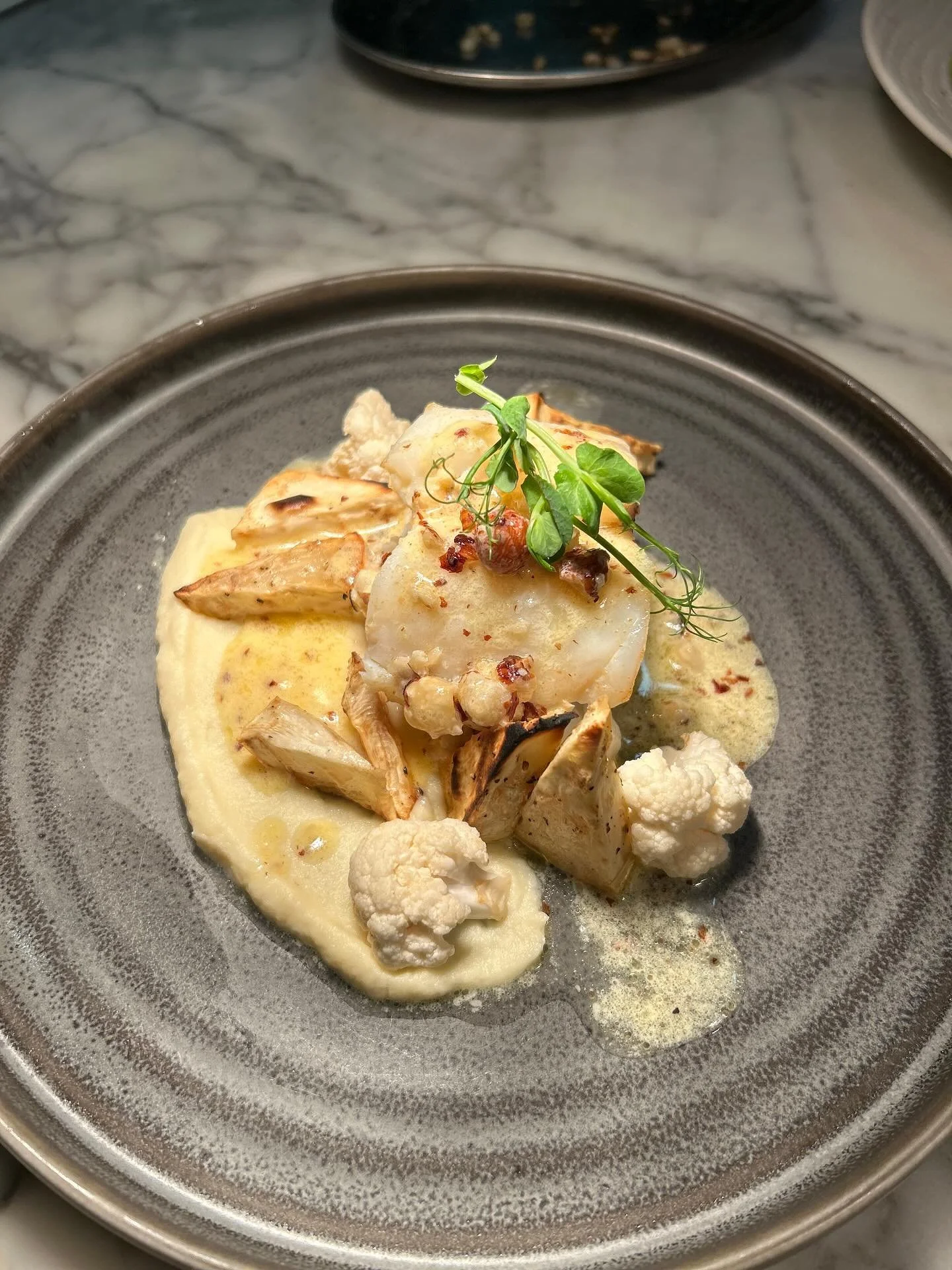 Brown Butter Poached Cod
roast celeriac, hazelnut beurre blanc, celeriac puree, pickled cauliflower

Available until 21 November

Thursday and Friday, 6pm - 10pm (last order 8:30pm)

#okn1 #okn1restaurantandchefschool #hoxton #hackney #chef