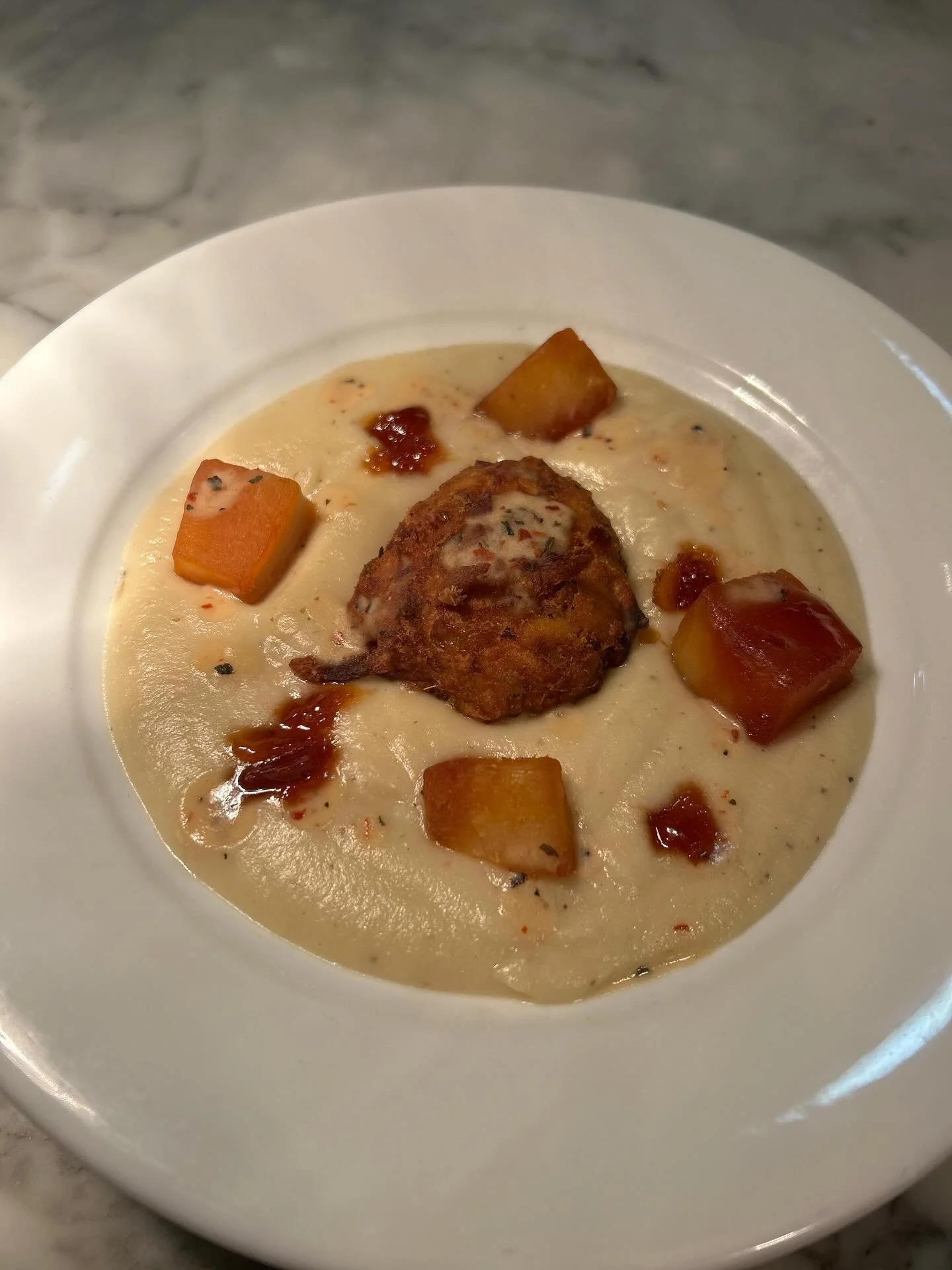 Caramelised Parsnip &amp; Coconut Soup (VG/V)
parsnip bhaji, coconut &amp; chili cream, candied parsnips

Enjoy this delicious starter for only &pound;7!

Available until 21 November

Thursday and Friday, 6pm - 10pm (last order 8:30pm)

#okn1 #okn1re