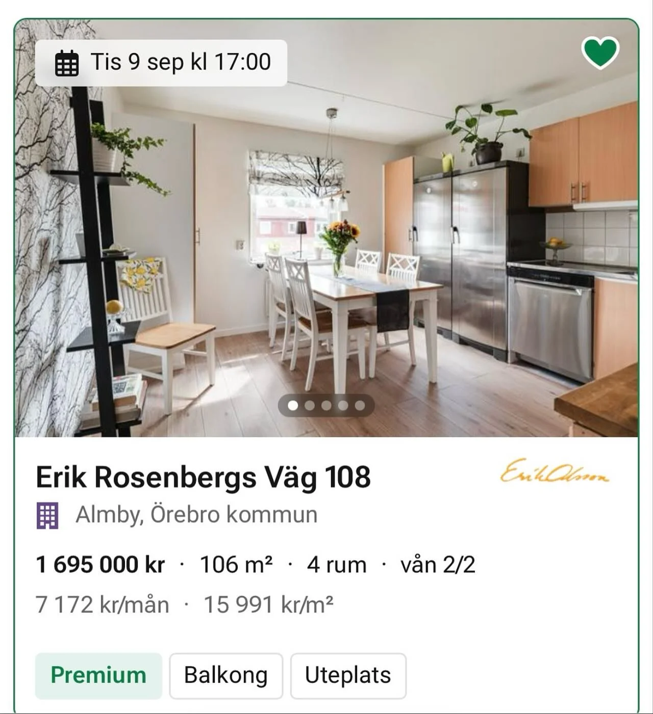 Den 9 september &auml;r det visning p&aring; min p&auml;rla i Almby! Omr&aring;det &auml;r byggt med Bullerbyk&auml;nsla p&aring; fyra g&aring;rdar. Alla l&auml;genheter har direkt ing&aring;ng fr&aring;n den bilfria, lummiga g&aring;rden. Hos mig ko