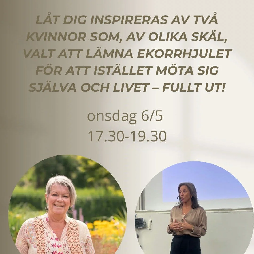 F&Ouml;REL&Auml;SNING

Katarina valde, efter att ha m&ouml;tt sig sj&auml;lv, att l&auml;mna ett h&ouml;gt uppsatt chefsjobb, mitt i karri&auml;ren f&ouml;r att g&aring; ut i total ovisshet och utan n&aring;gon backup-plan.
Katarina kommer att prata 