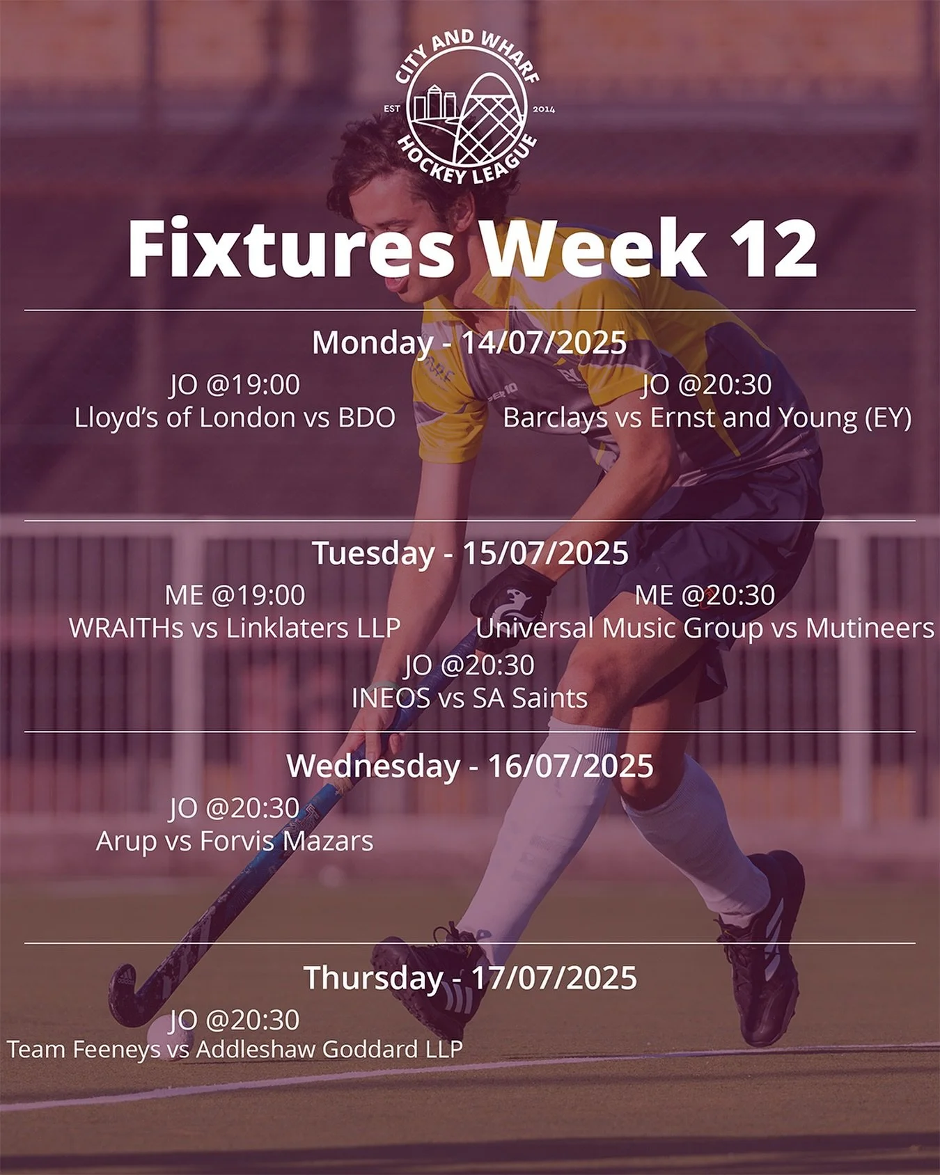 Last week of division matches then we head to semi finals πͺπ
Most spots are not yet secured with these last matches being crucial π
πΈ @james.budgen 
#fieldhockey #hockey #citywharfhockey #londonhockey #londonhockeyleague #englandhockey #gbhock