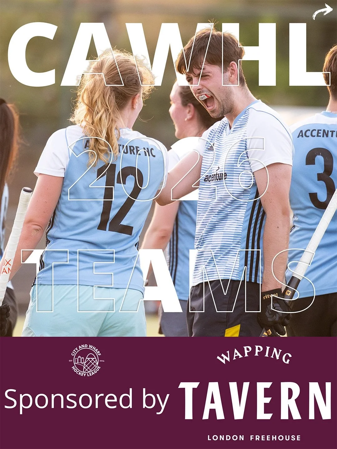 CAWHL 2026 Teams 🔥🏑

28 teams locked in for summer hockey 🔒

Fixtures out on Monday 👀

We are excited to announce a partnership with leading independent pub @wappingtavern 

Offering an exceptional experience for locals and visitors alike, they c
