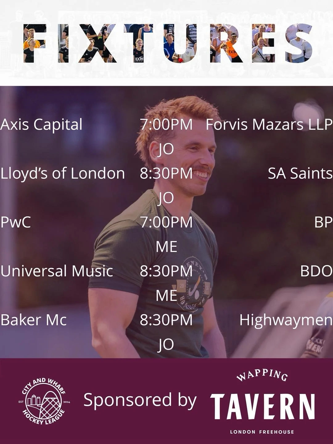 Week 1 Fixtures 👌🏑

Summer hockey starts tonight with b2b matches at JO 🔥

Sponsored by @wappingtavern 

📸 @emiel_occidental 

#fieldhockey #citywharfhockey #hockeygram #hockeylove #ad