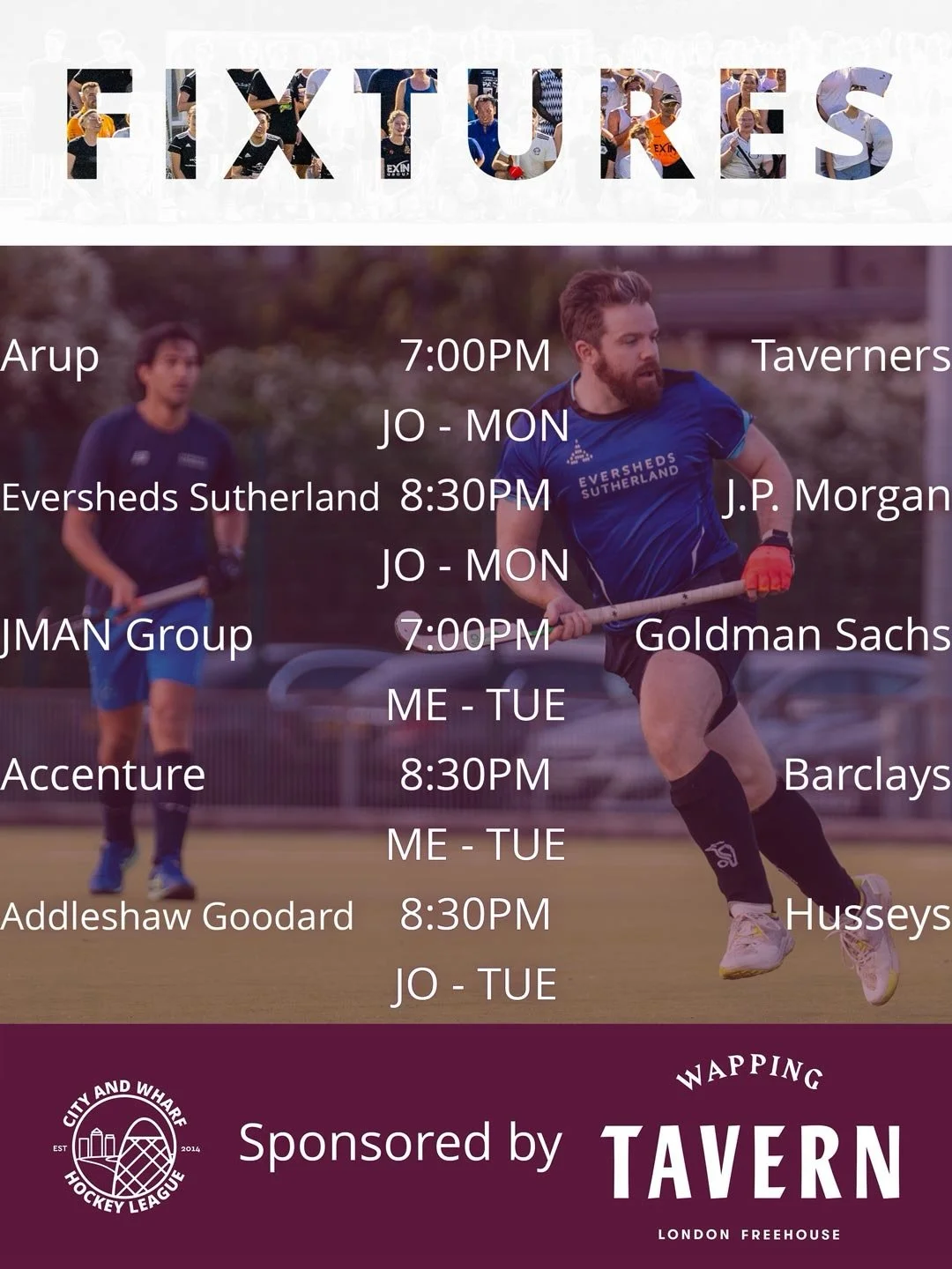 Week 2 Fixtures 🏑

Results for week 1 out on Monday 👀

Sponsored by @wappingtavern 

📸 @emiel_occidental &amp; @james.budgen 

#fieldhockey #citywharfhockey #hockeygram #instahockey #ad