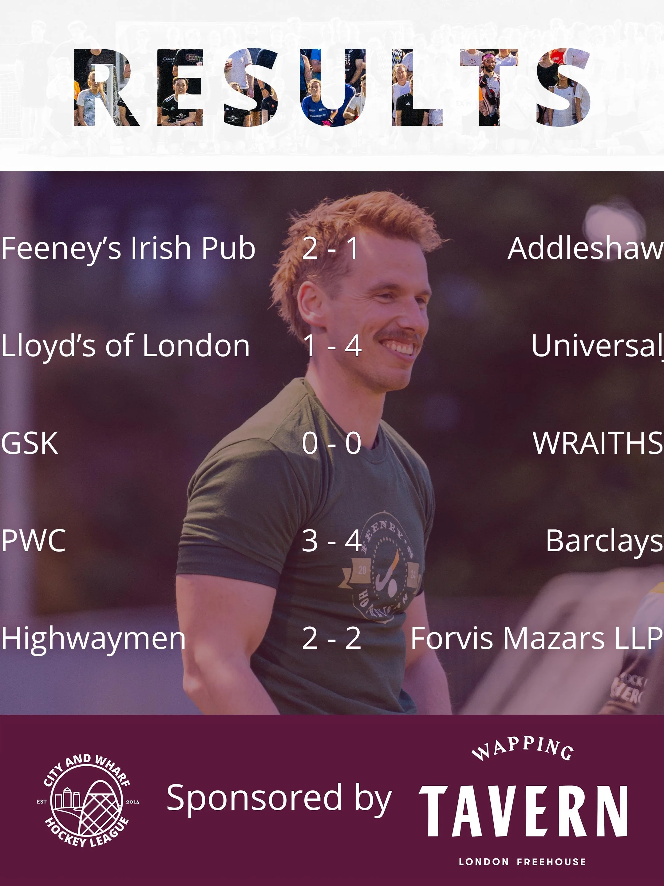Your week 8 results are here 🏑

Sponsored by @wappingtavern

📸 @james.budgen

#citywharfhockey #fieldhockey #hockeygram #instahockey #ad