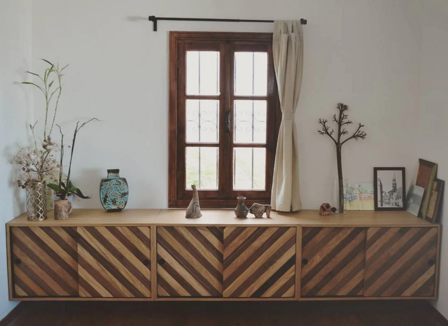 Chevron Credenza | 2015 | 10' Wood & Steel