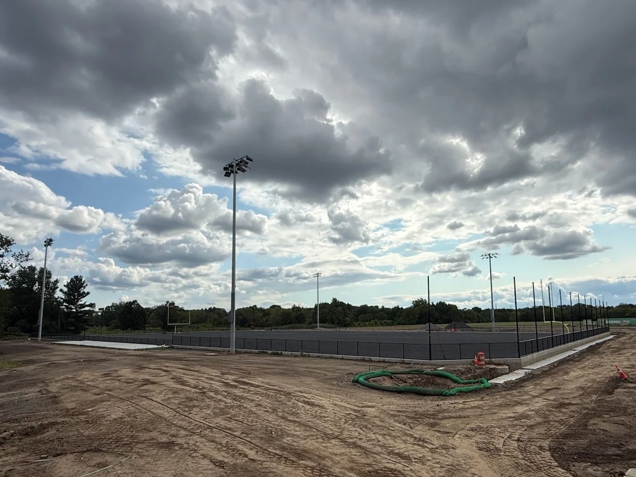 First field under construction, July 30 2026