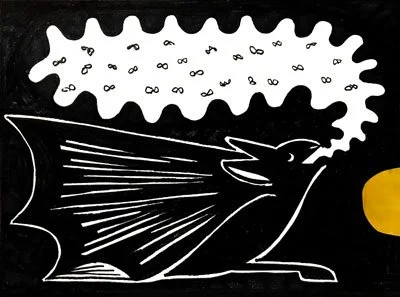 "What Flies at Night", Sharpie series, 2020