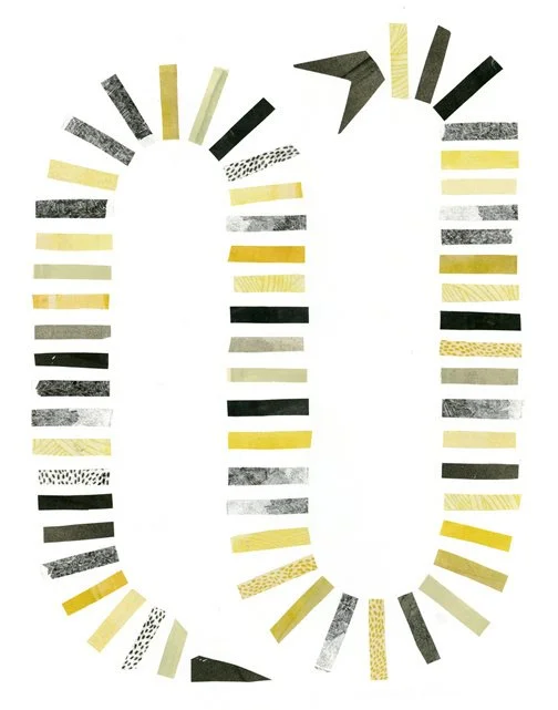 "Ouroboros",monoprint,  2018