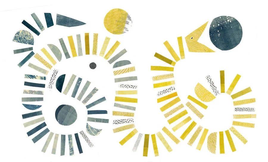 "Hydra, protector of the sky", monoprint, 2019