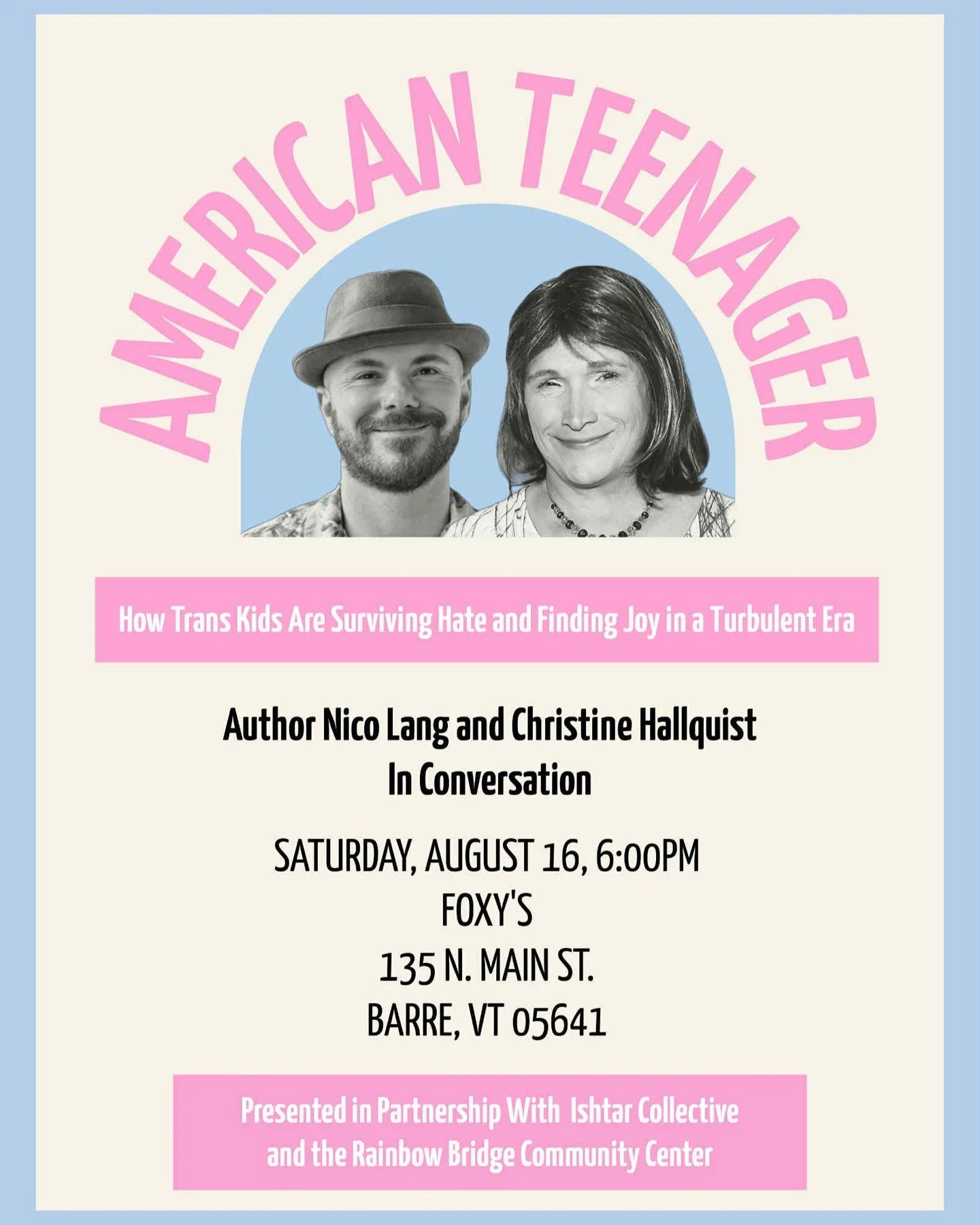 Here's a great way to find out how to support trans teens! Click through for dates in Burlington and Manchester if you can't make the one in Barre this weekend.