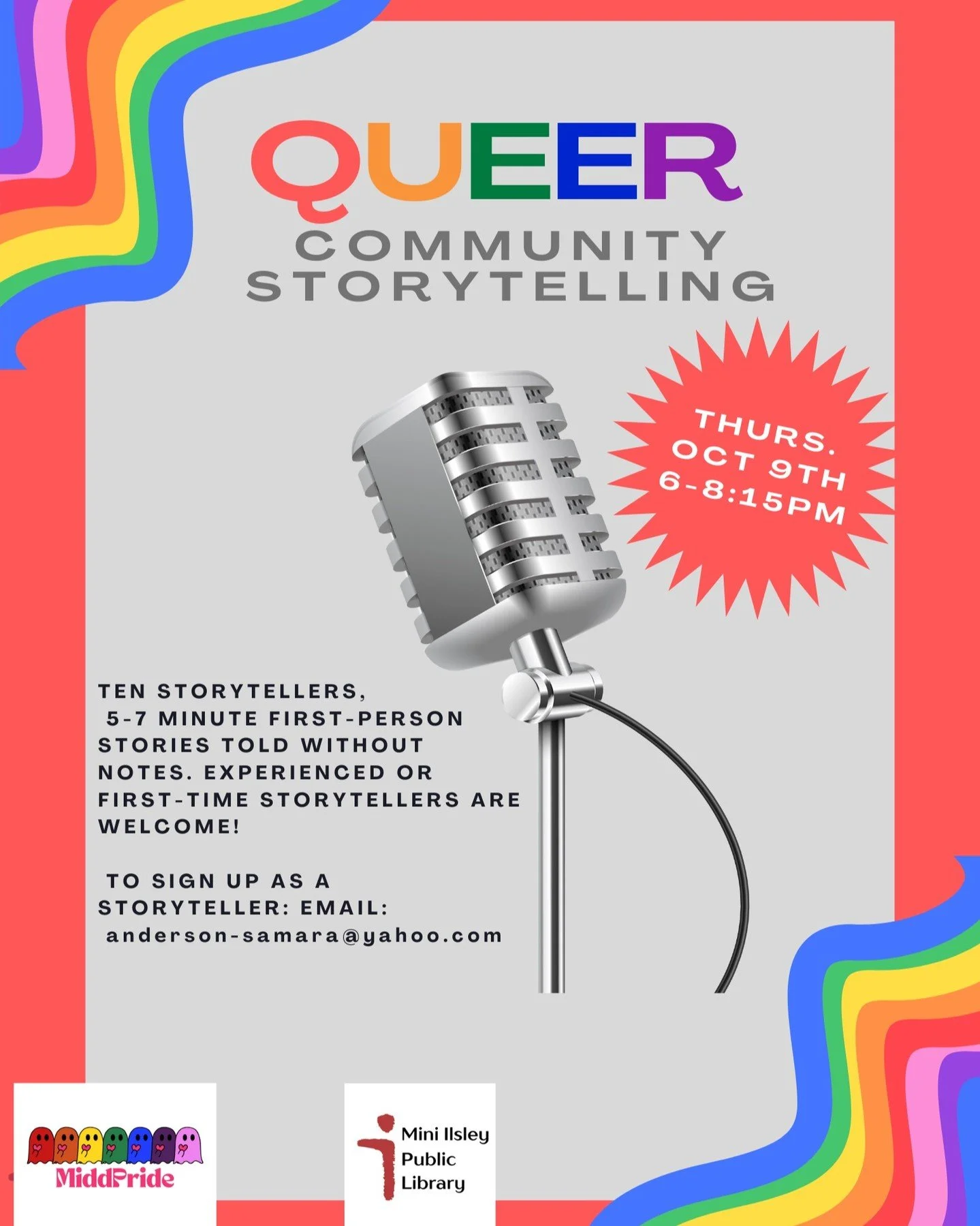 Check out this amazing upcoming event hosted by @ilsley_public_library and @middpride!