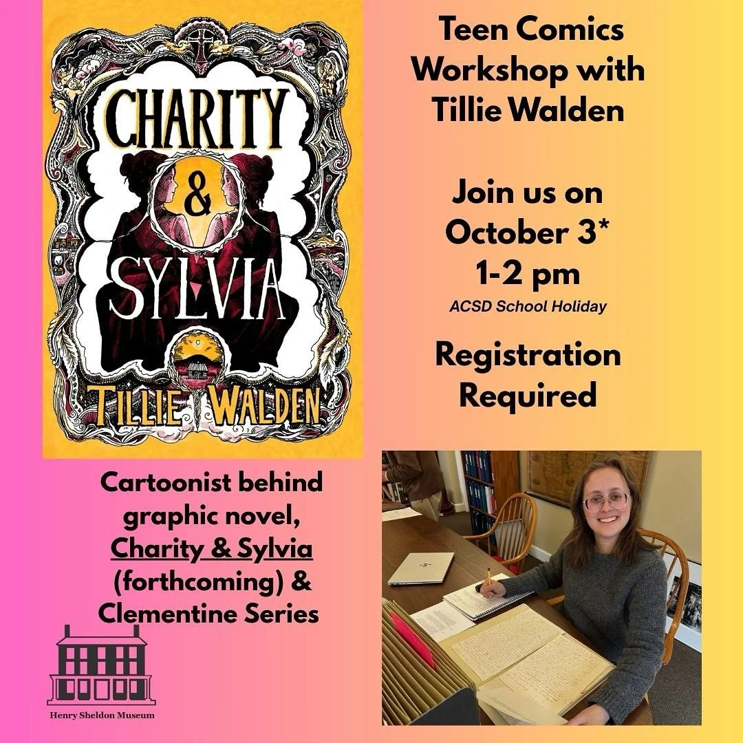Teens! Join us for a once in a lifetime opportunity! Local teens are invited to a private drawing workshop with author and illustrator Tillie Walden. Space is limited, and registration is required. Register by pasting this link: https://www.henryshel