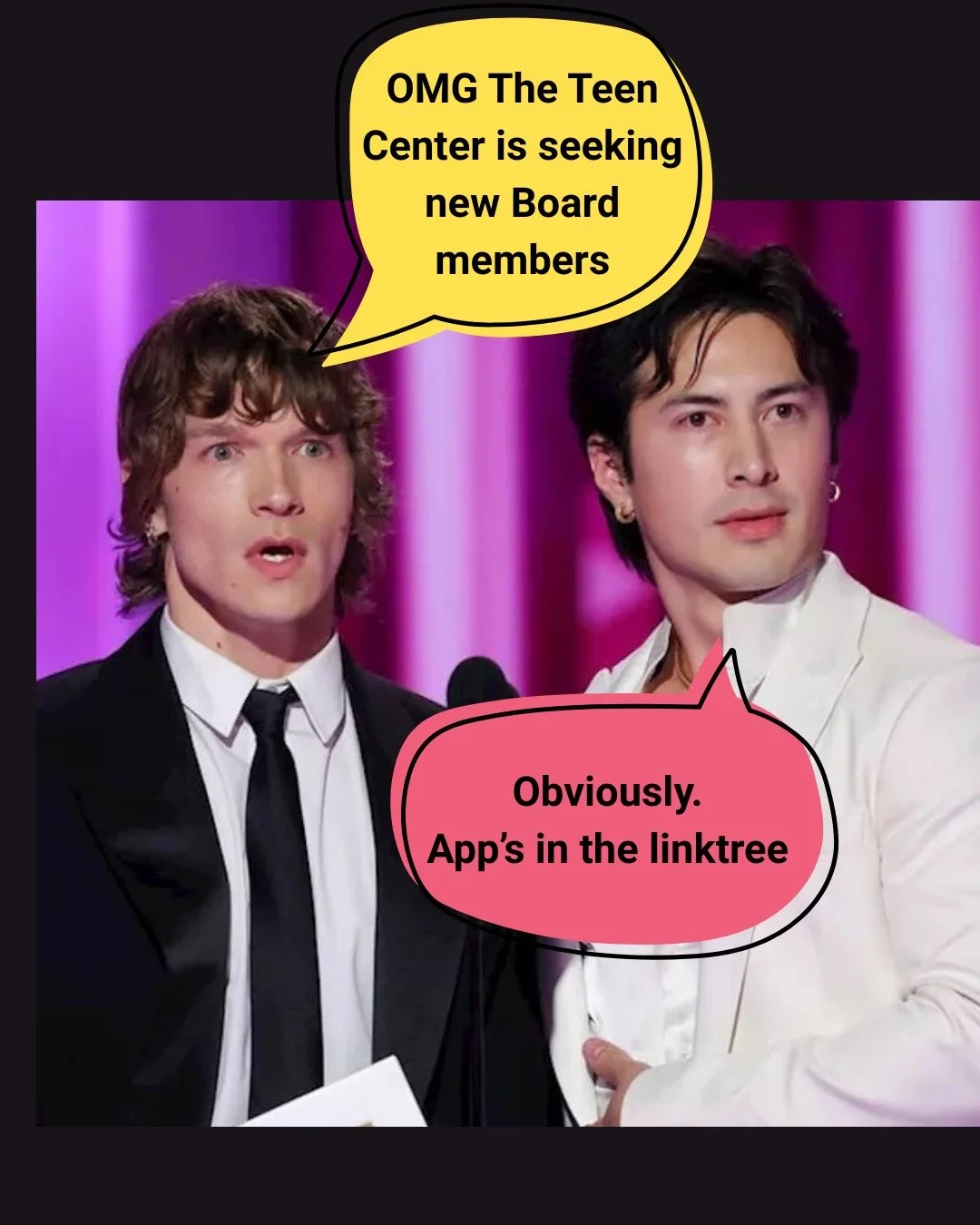 We are seeking adults committed to helping teens grow into their best selves, through our safe, inclusive, and youth-led programming. Being shamelessly up on pop culture is plus, but not necessary.