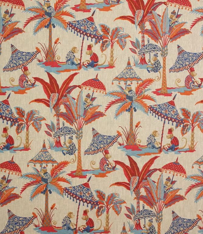 Cheeky Monkey Linen Fabric