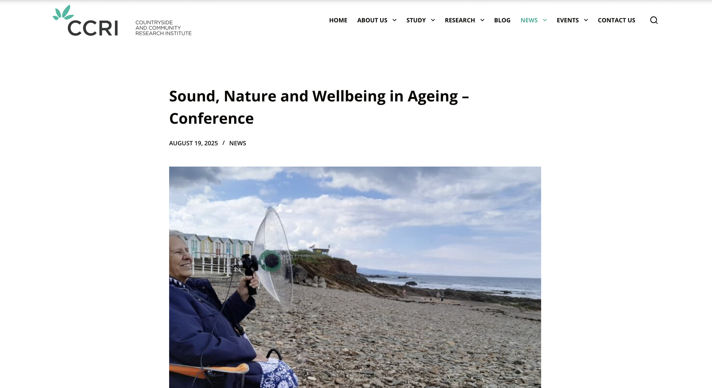 Ripple Effects: Presenting at the Sound, Nature &amp; Wellbeing in Ageing Conference