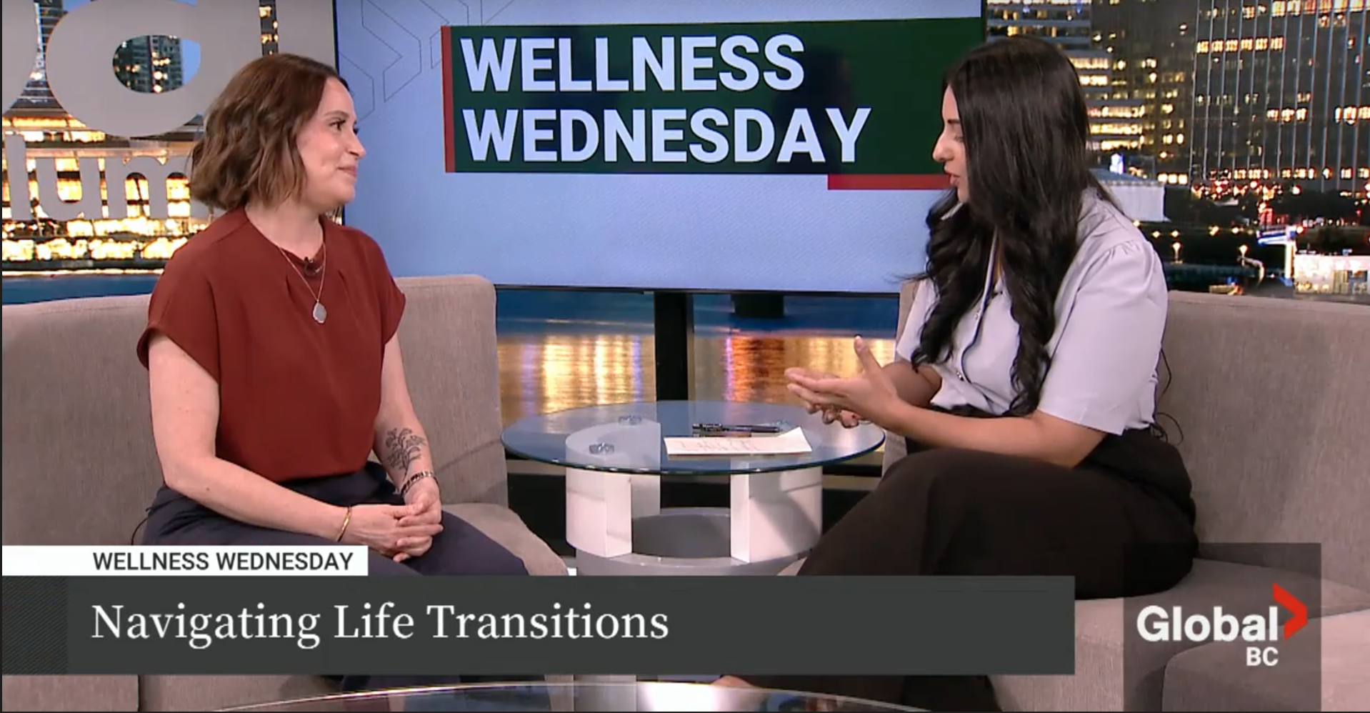 Rebecca Rauscher from Boundless Heart Counselling Group, talking on Global news about navigating life transitions like back to school, new job, seasonal stress and anxiety. She shares nervous system regulation tips for anxiety and depression