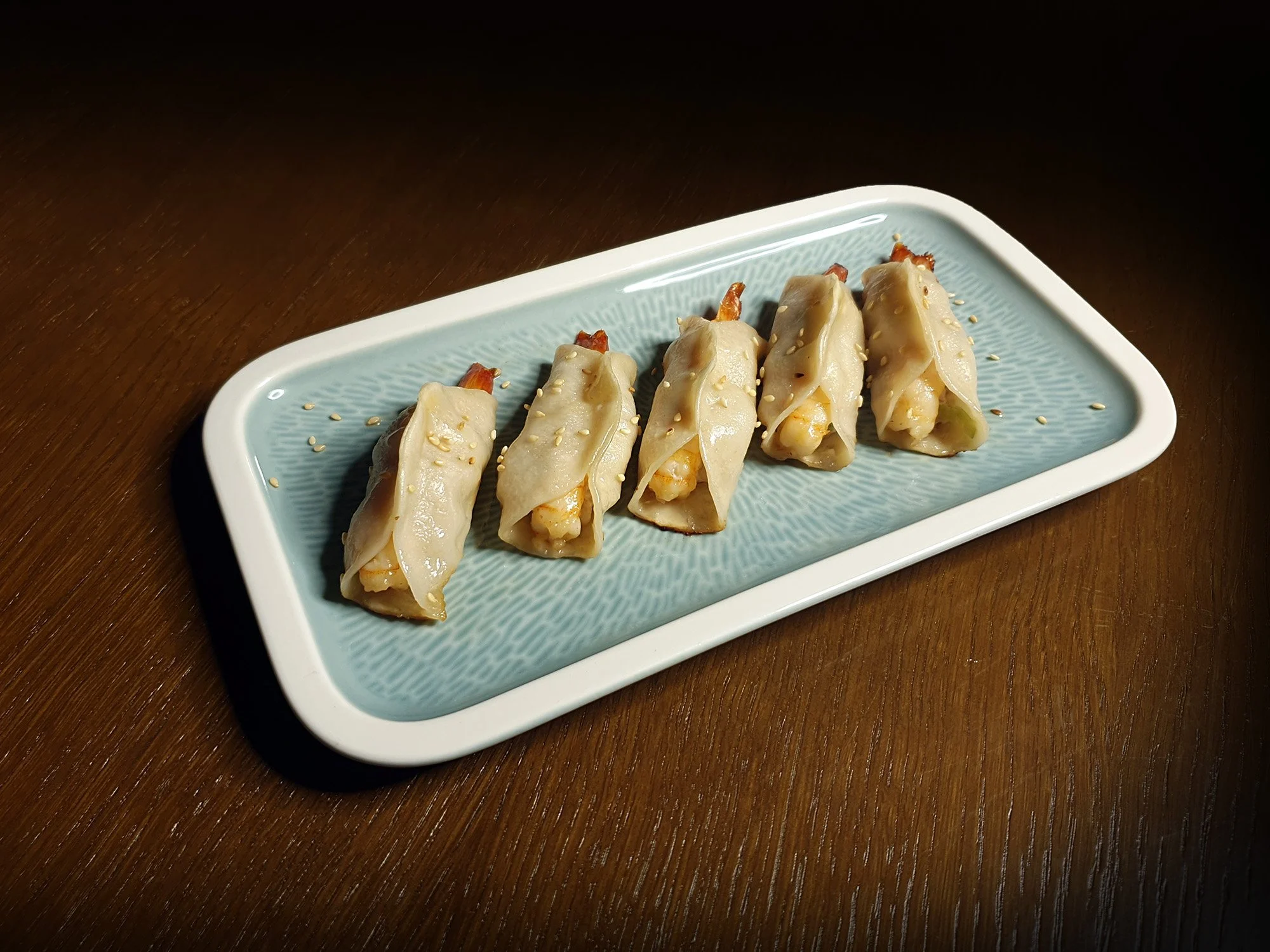 Gyozas de carne y langostino