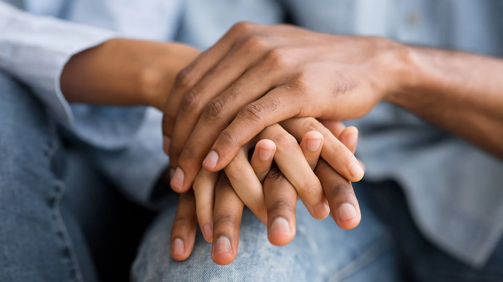 A couple holding hands
