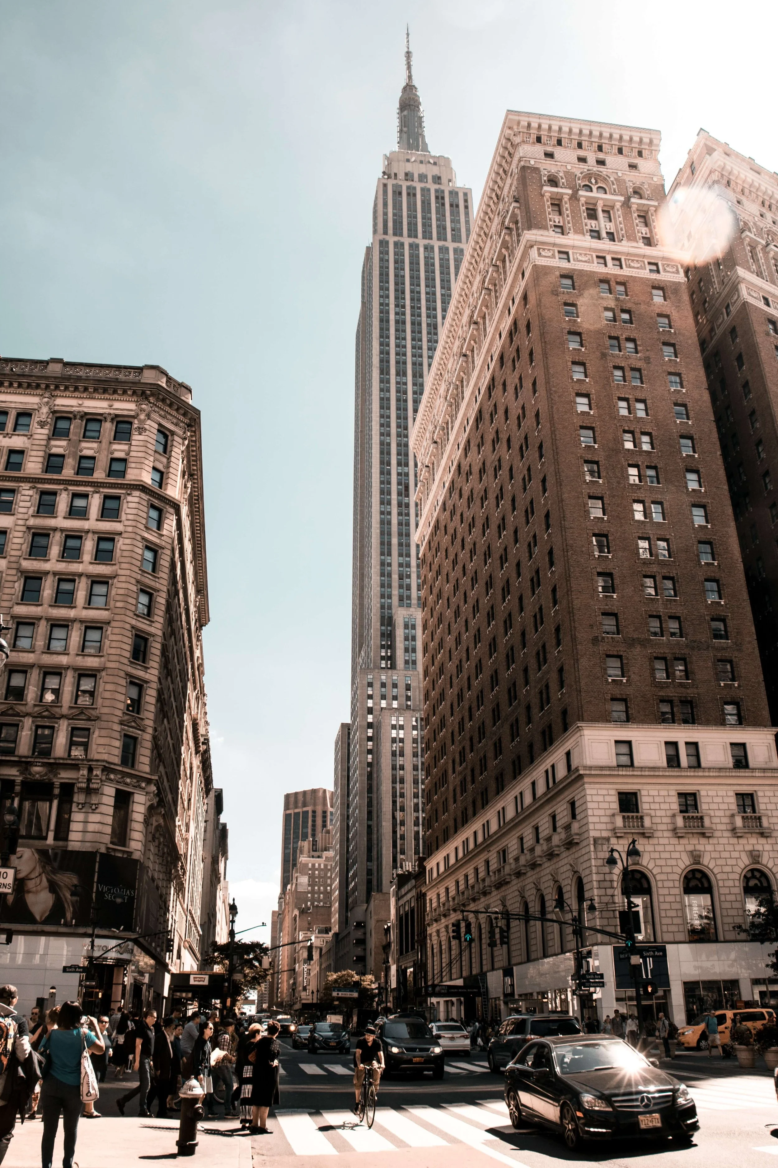 A busy New York City street during the day