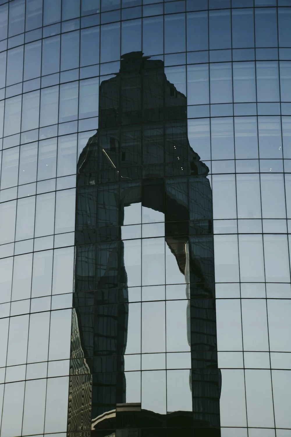 Reflection in a glass skyscraper.