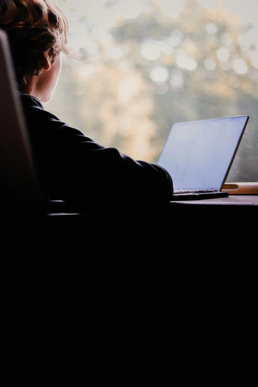 Man working on a laptop