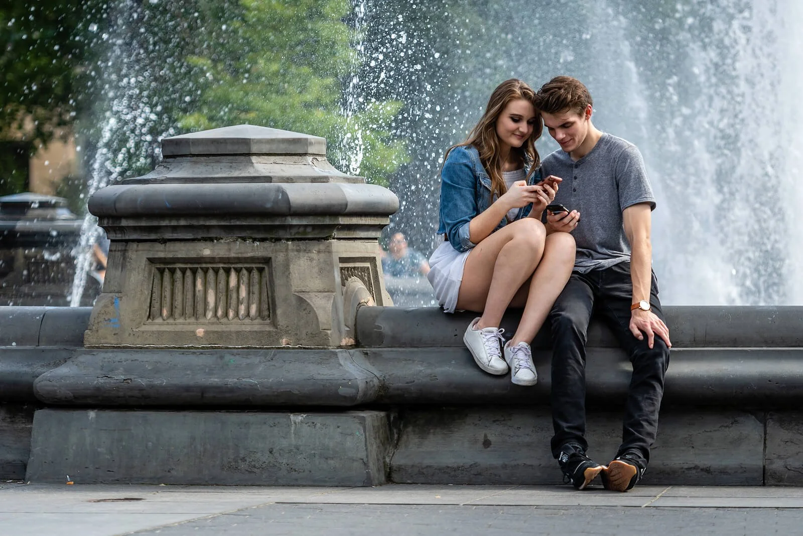 A man and woman in conversation