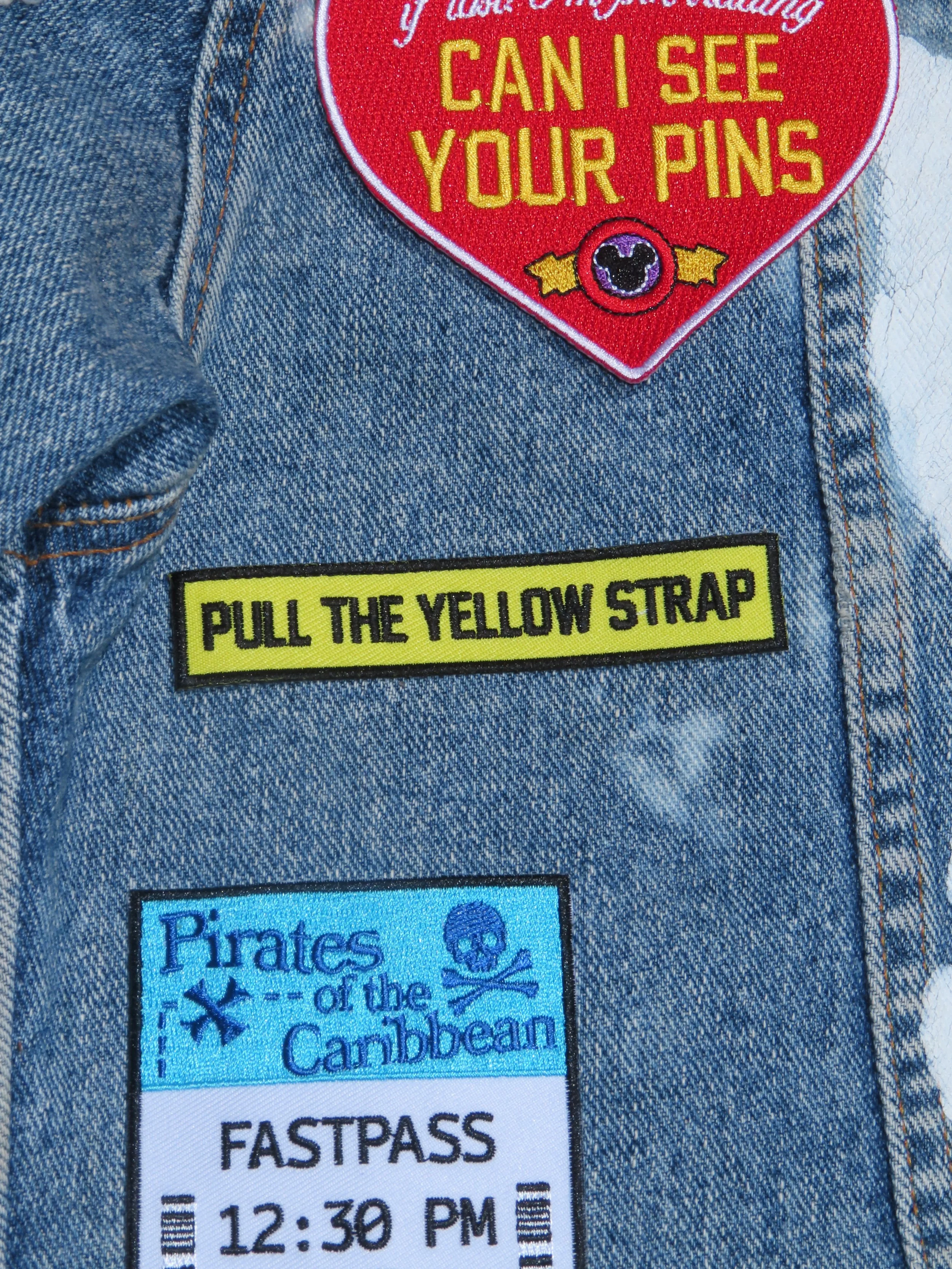 PULL THE YELLOW STRAP PATCH