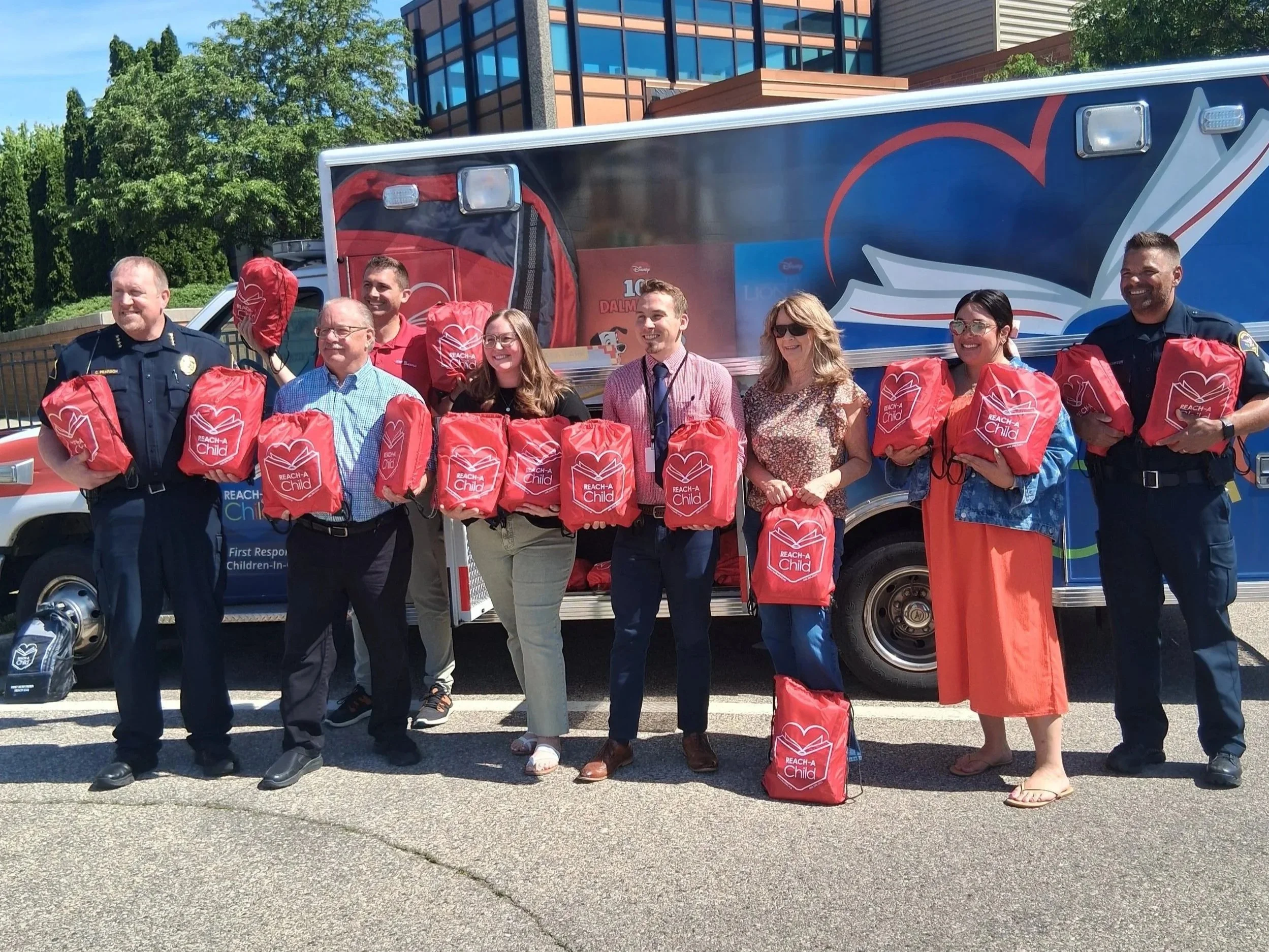 REACH-A-Child was Recently Honored to Provide REACH BAG Refills for the Janesville Police and Fire Departments