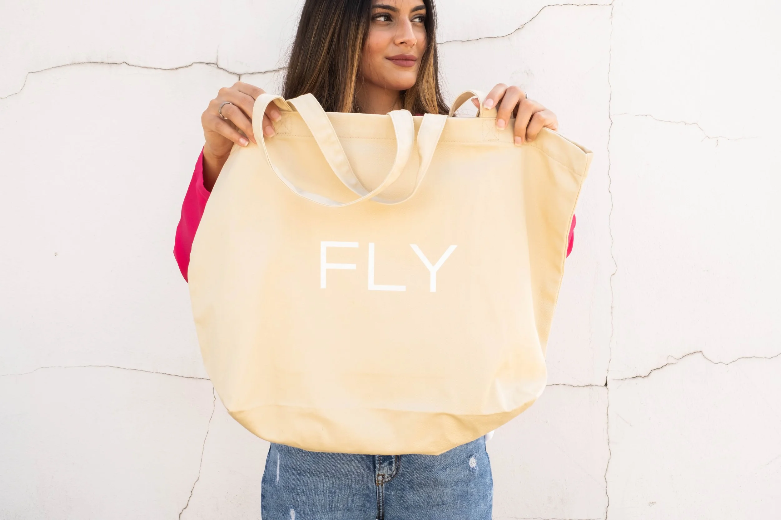 Coworking swag shop flamingo tote bag fly bag workleisure