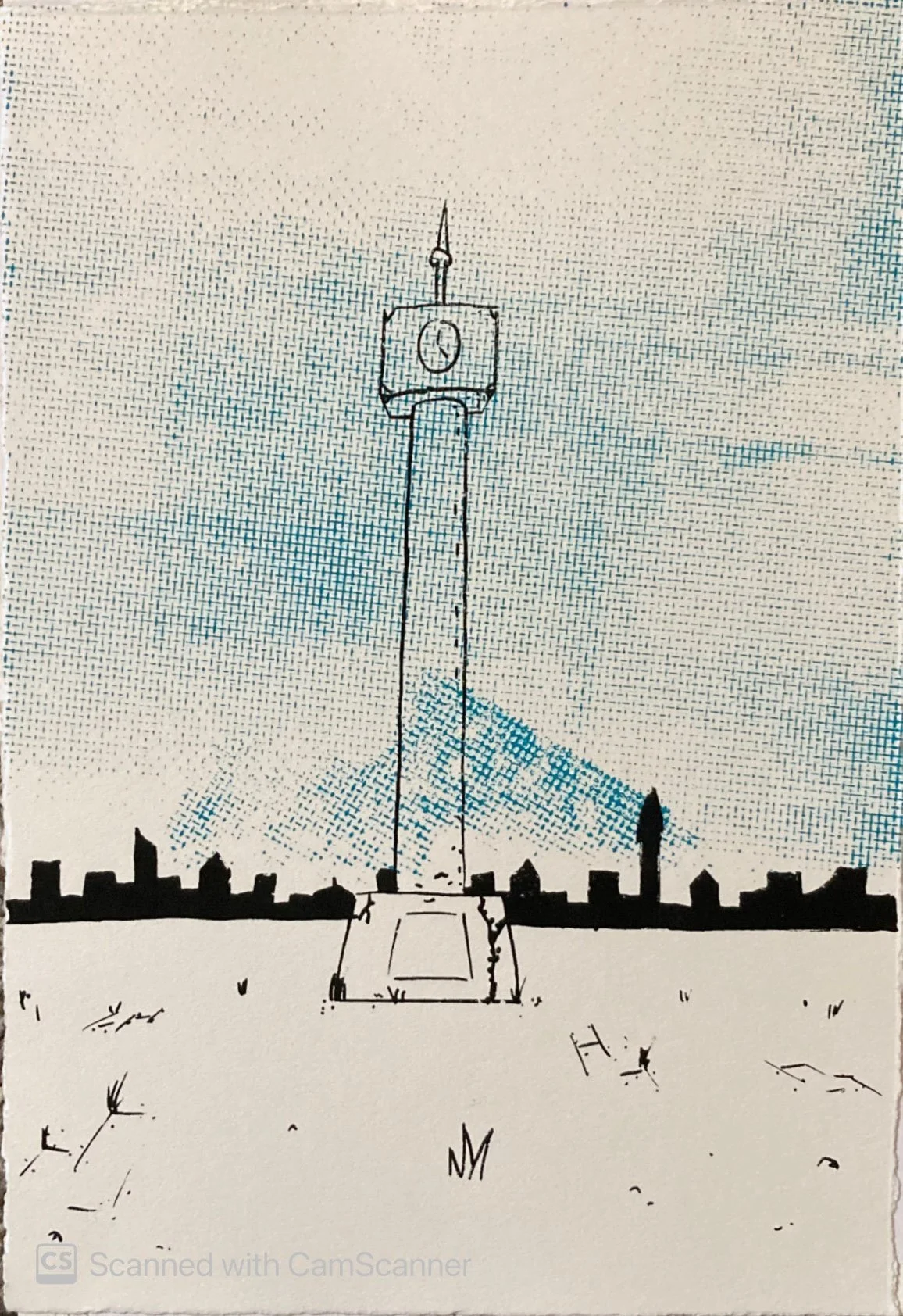 "Time Clock" - Screenprint Piece