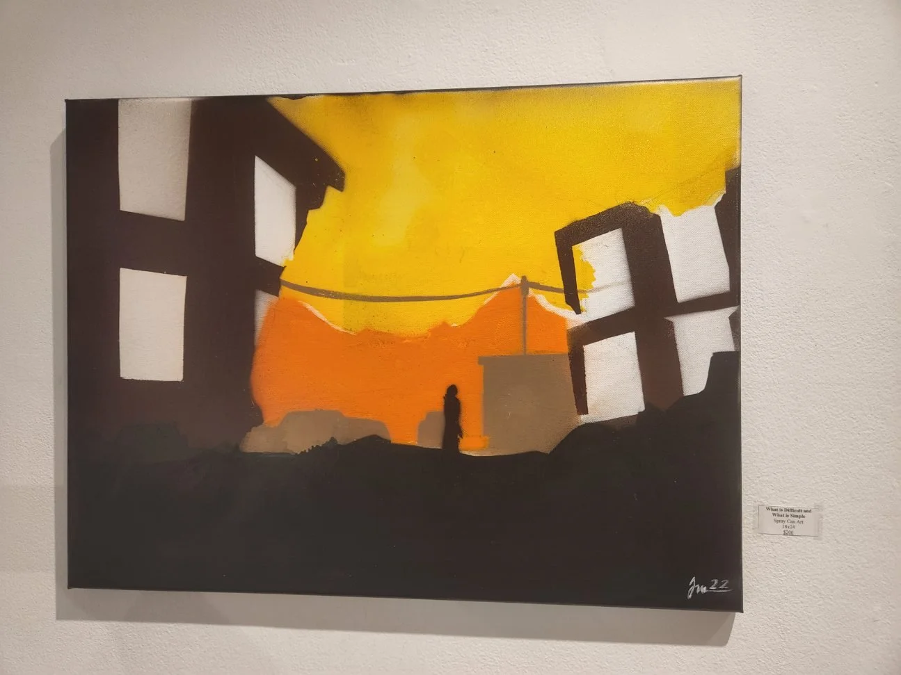 "What is Difficult and What is Simple" - Spray Paint