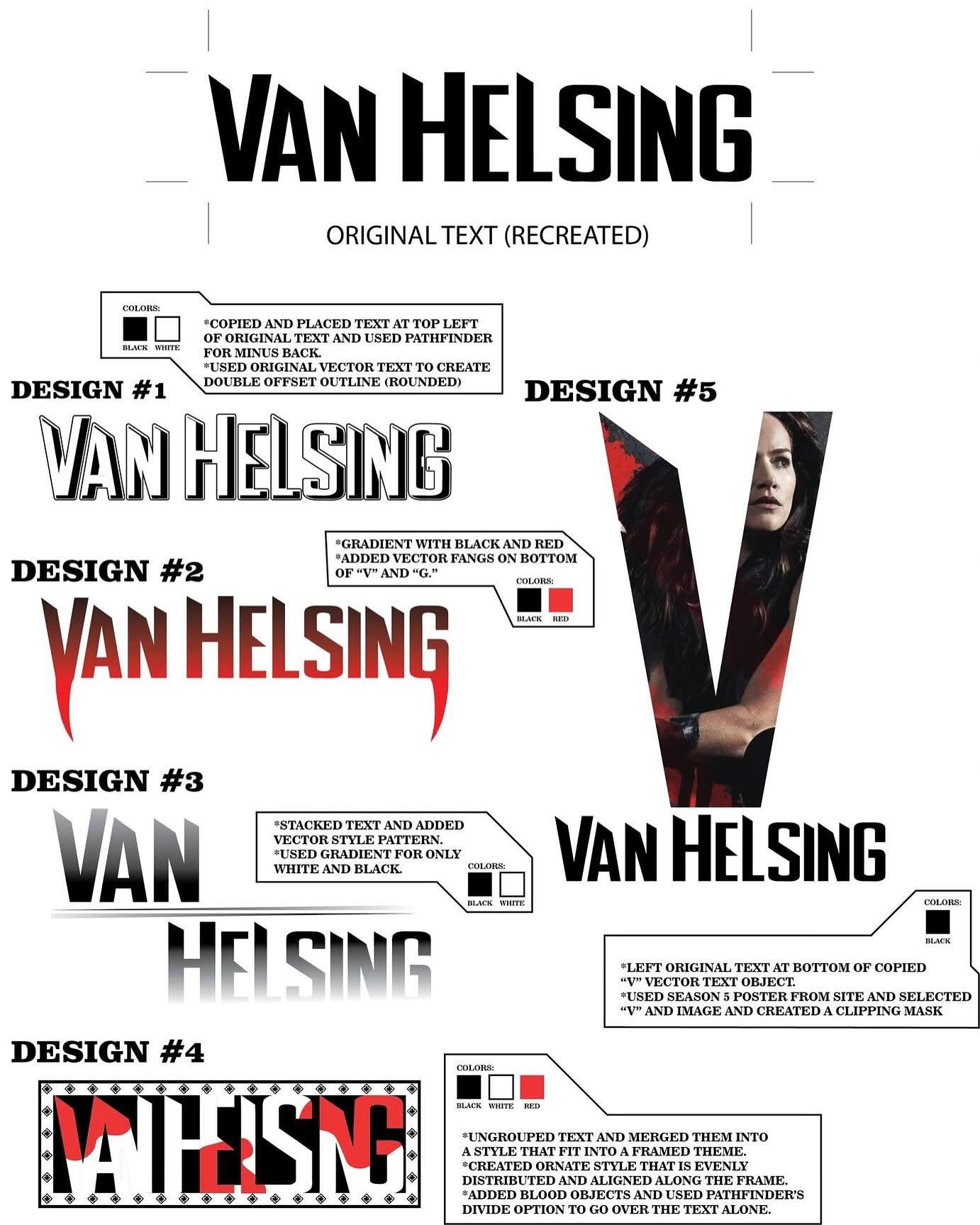 "Van Helsing Typography Concept Art" - Graphic Design