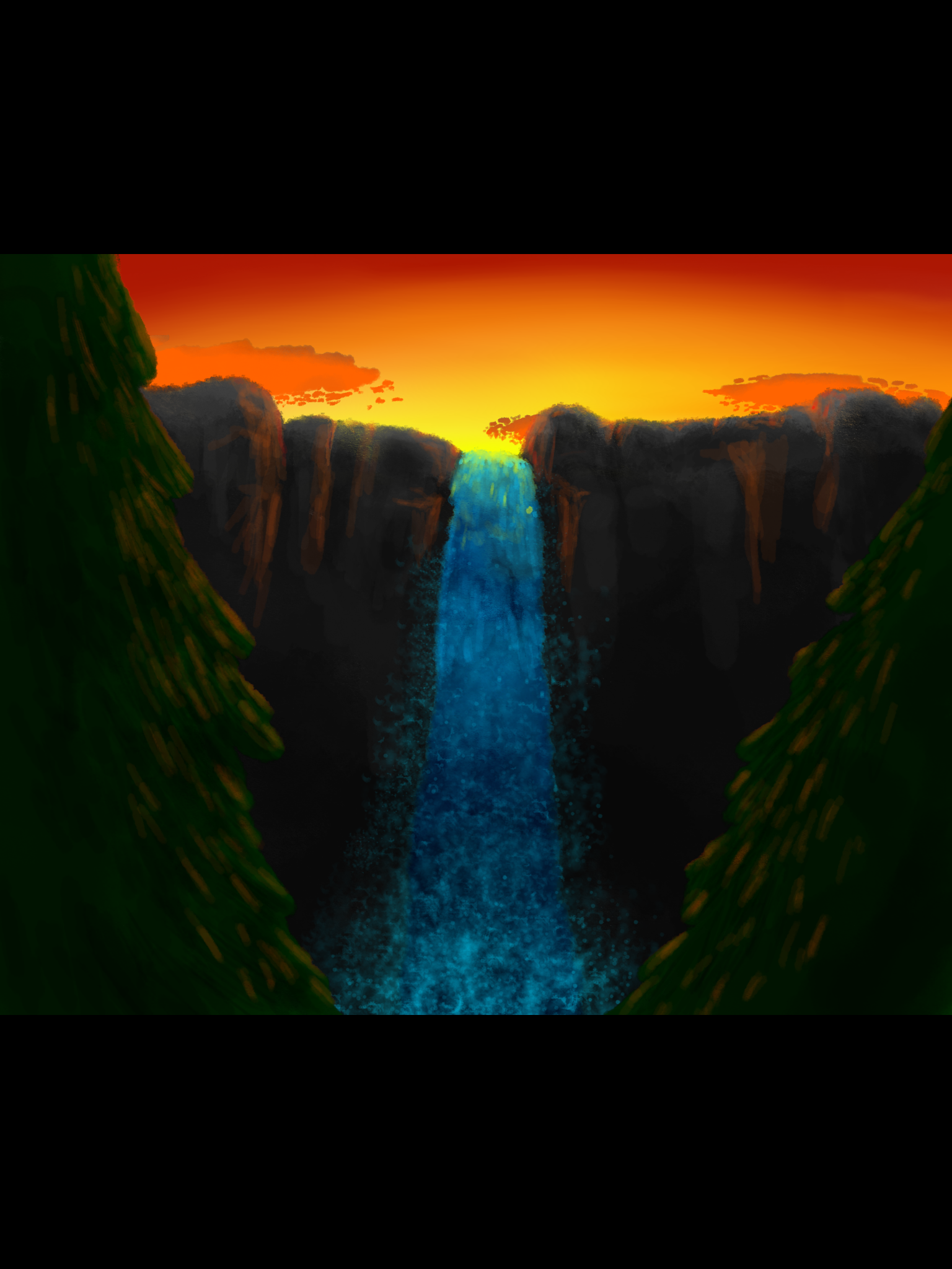 "Cliffside" - Digital Art