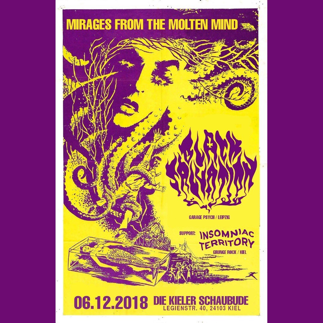 Hey Kiel, we will sonically swamp Die Kieler Schaubude tonight! Join us and get drowned from inside your head!
Support are @insomniacterritory . Let's get sleepless!
@schaubudekiel #kiel #rockconcert #kielnightlife #psychedelicrock #grunge @swampbook