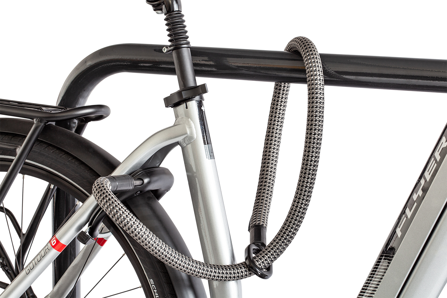 tex-lock mate grey on bike