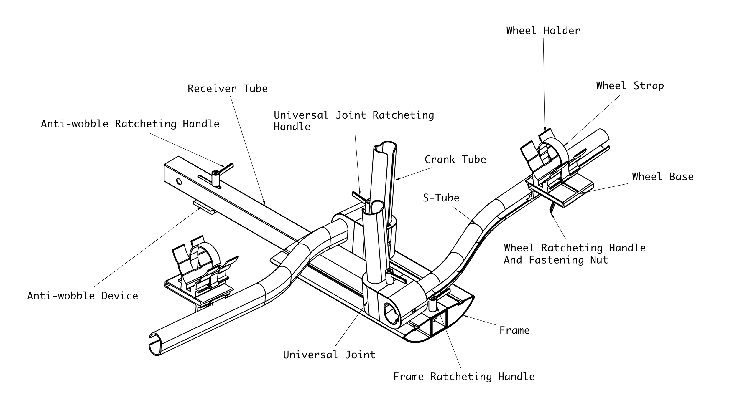 Antimatter Bike Rack Parts Diagram - 2 Bike Set.png