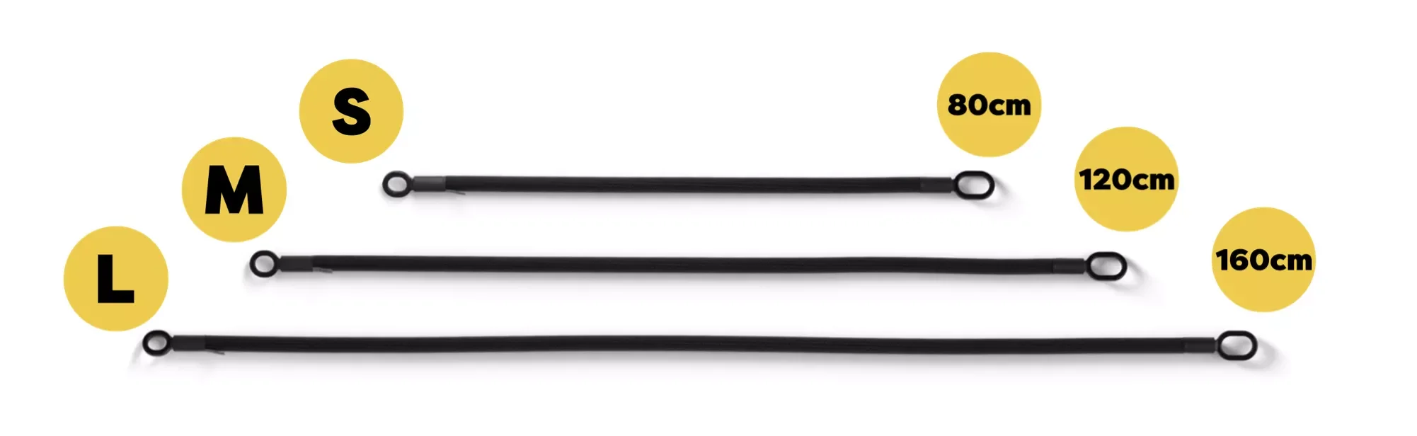 Tex-lock lengths, 80 cm, 120 cm, 160 cm